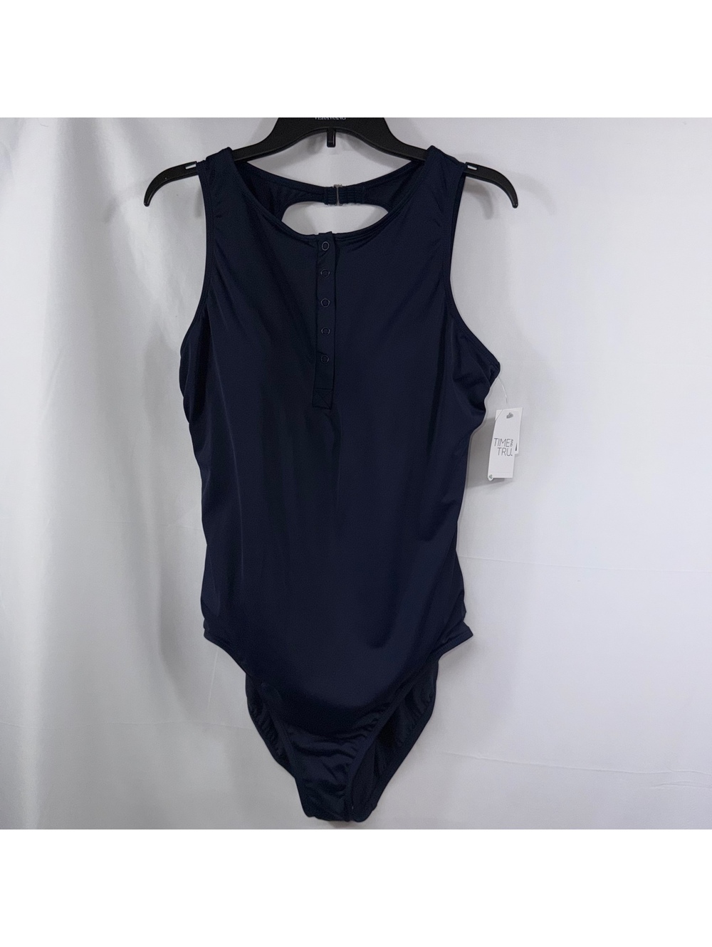 Time and Tru Navy One Piece Swimsuit XL 16-18 NWT